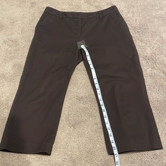 Rafaella Crop Pants Brown Size 6 Petite - Picture 6 of 11